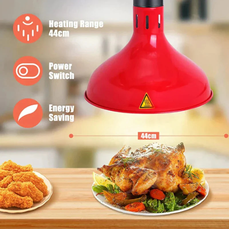 Electric Food Heat Lamp: Telescopic Pendant Light for Restaurant's Kitchen Fixtures