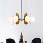 Tayla Chandelier: Middle Ancient Bauhaus Design Glass Ball LED Light