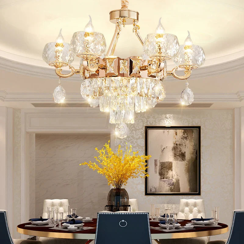 Crystal Chandelier: Grand European Villa High-end Fixture for Living Room, Restaurant, Building