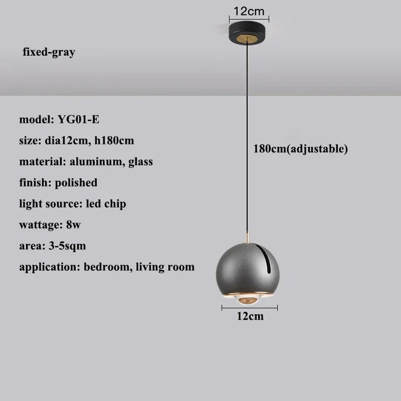 Adjustable Angle LED Pendant Light: Modern Stretchable Chandelier for Home Decor