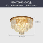 Crystal Gold Black LED Chandelier: Modern Multi-Storey Pendant Lamp Lighting