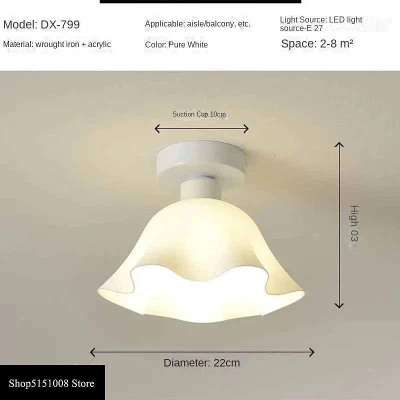 Nordic Acrylic Chandelier LED Ceiling Lamp for Aisle Corridor Balcony, E27 Fixtures