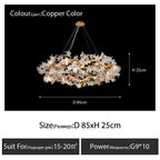 Crystal Branch Ceiling Chandelier | Indoor Dining Living Room Light Fixture