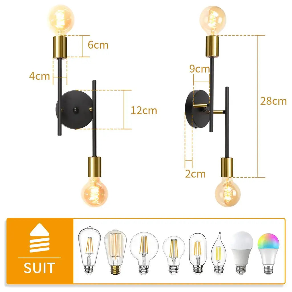 LED Ceiling Chandelier: Modern Industrial Wall Sconce for Bedroom, Living Room, Kitchen
