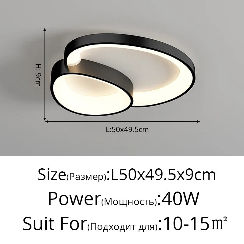 LED Ceiling Chandelier Lights with Remote Control for Living Room, Bedroom, Dining Room