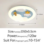 Kids Ceiling Light: Minimalist Pink Blue Lamp for Bedroom or Living Room