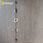 LED Marble Wall Lights - Black Metal Sconces for Living Room, Stairs & Aisle