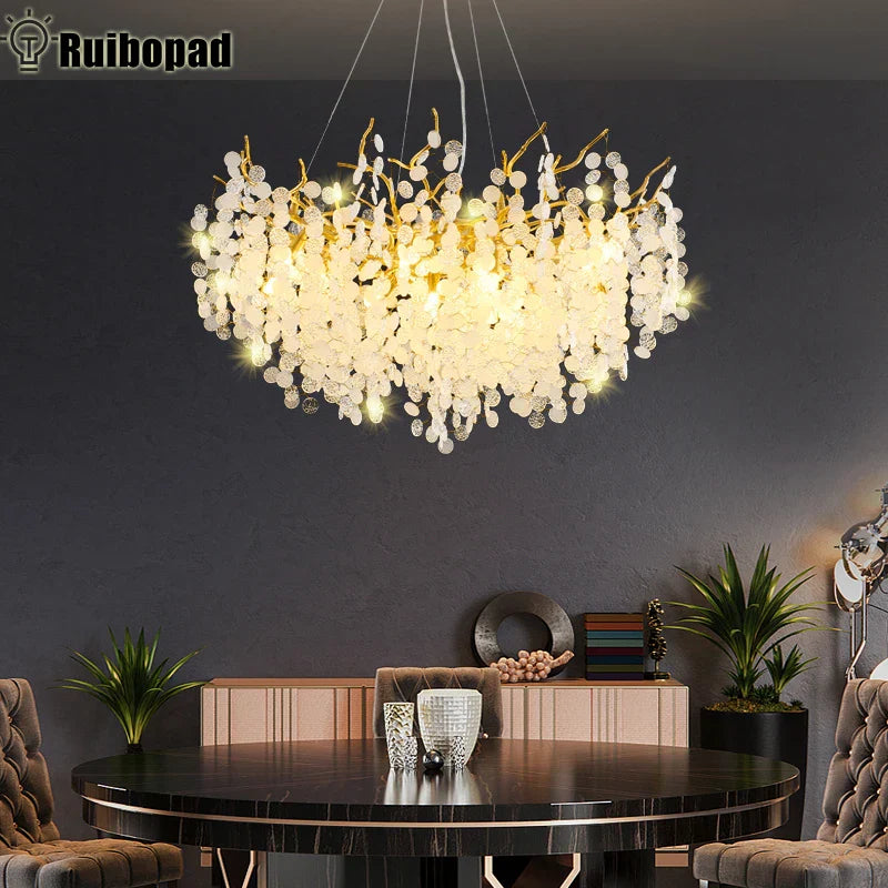 Crystal LED Chandelier: Luxury Pendant Lamp for Home Decor