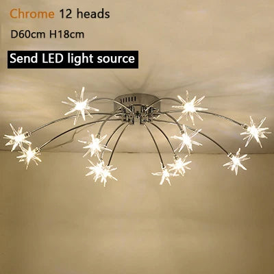Nordic Sky Star Ceiling Lamps Modern Chandeliers Romantic Bedroom Children's Room Lighting