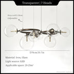 Magic Beans Chandelier: Modern Hanging Lamp for Dining Room & Parlor
