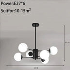 Nordic Magic Beans Chandelier for Living Room Bedroom Dining Study by Afralia™