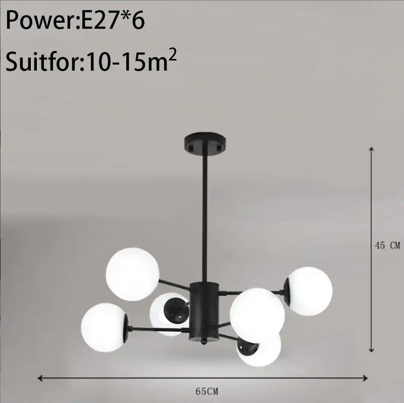 Nordic Magic Beans Chandelier for Living Room Bedroom Dining Study by Afralia™