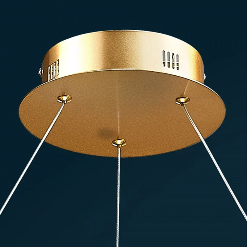 Nordic K9 Crystal Round LED Chandelier for Home, Hotel, & Office