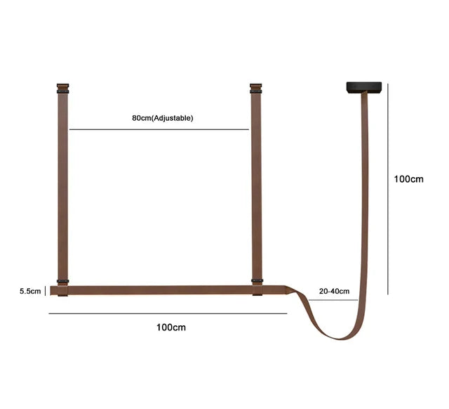 Minimalist Leather Pendant Lamp for Restaurants, Bars, and Tea Rooms