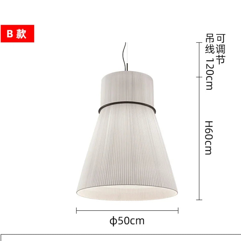 Folie Pendant Light: Modern Fabric Lampshade for Bedroom & Dining Room
