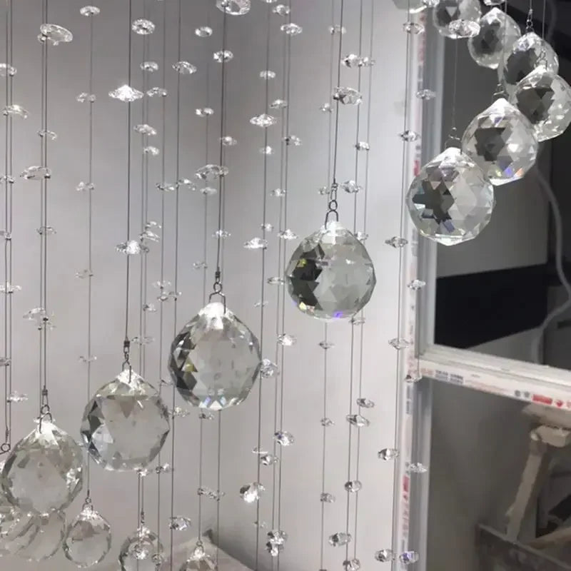 Spiral K9 Crystal LED Chandelier for Living Room Bedroom Hotel Hall