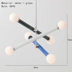 Colorful Chandelier Art Deco Lighting for Dining Room, Parlor, Bedroom, Shop