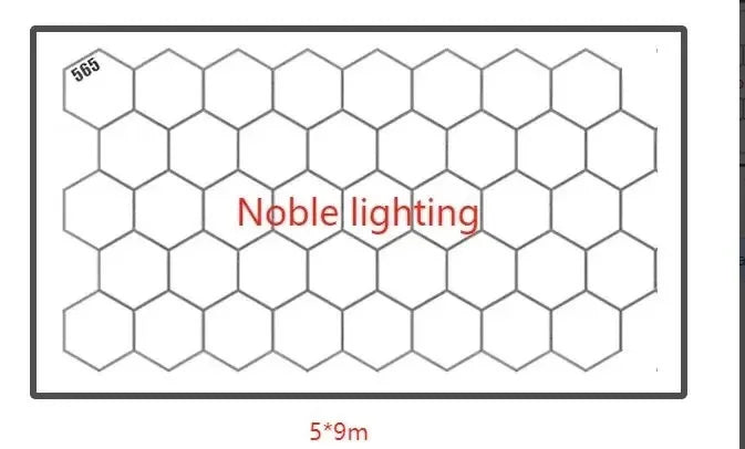 Honeycomb LED Car Detailing Ceiling Light - Customized Hexagon Design for Showroom