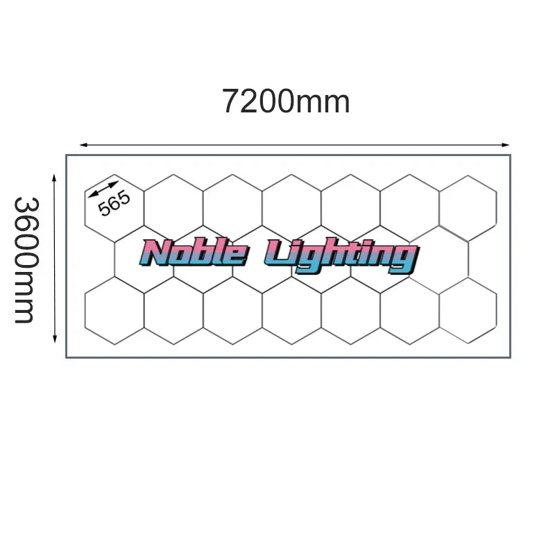 Honeycomb Hexagon Led Tube Ceiling Light for Auto Repair Workshop