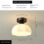 Nordic Acrylic Chandelier LED Ceiling Lamp for Aisle Corridor Balcony, E27 Fixtures