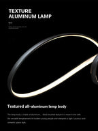 Modern Copper LED Chandelier for Dining Room and Bedroom Lighting