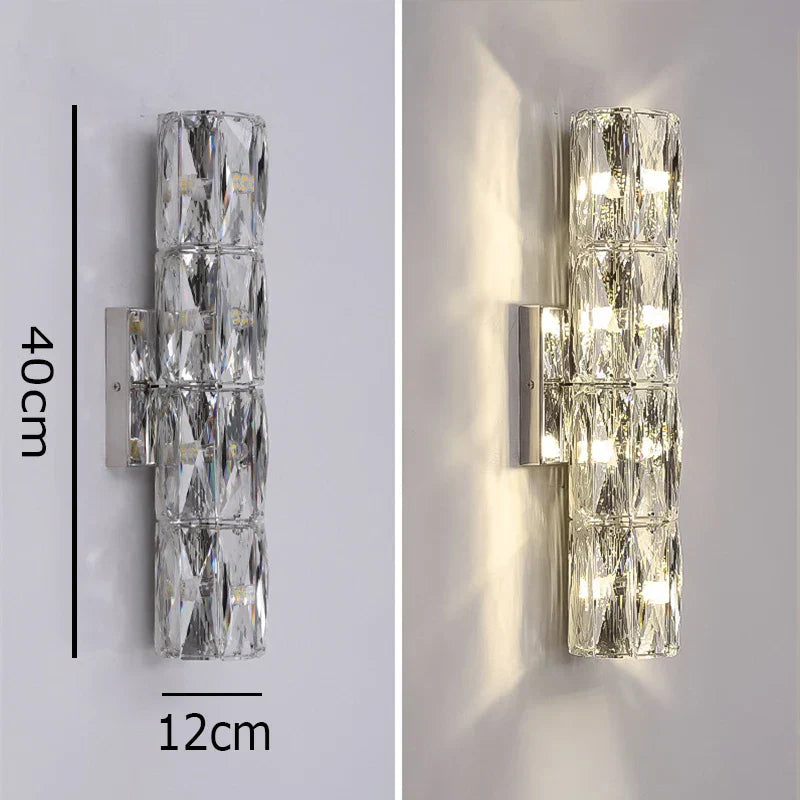 Luster Crystal Wall Sconces: Modern Elegant Glass Wall Light Fixtures