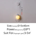 Bear Bedroom Wall Lamp: Modern Chandelier for Living Room, Study & Dining Room