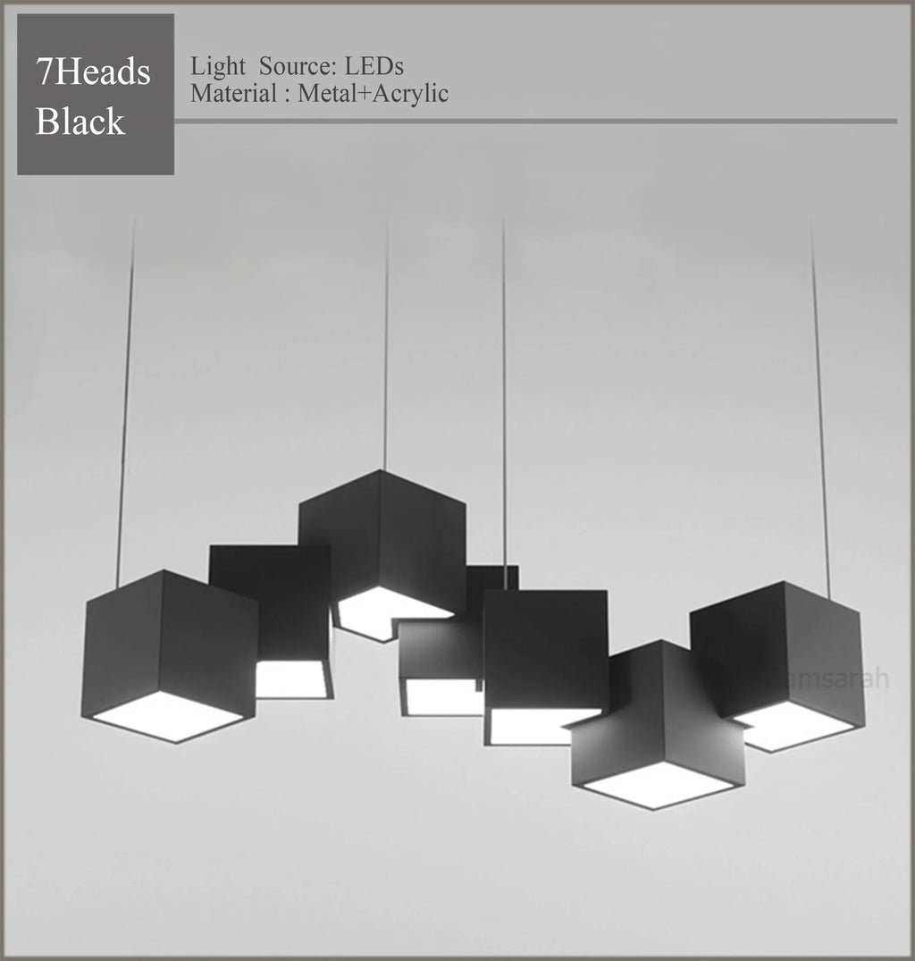 Magic Cube LED Pendant Light for Dining & Living Room by Samsarah Lighting