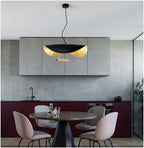 LED Saucer Ceiling Chandelier: Modern & Atmospheric Living Room Pendant Light