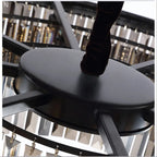 Retro Crystal Ceiling Chandelier for Living Dining Room, Industrial Vintage Hanging Light