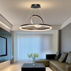 LED Ceiling Chandelier: Modern Nordic Rings Pendant Light Fixture for Living Room & Bedroom