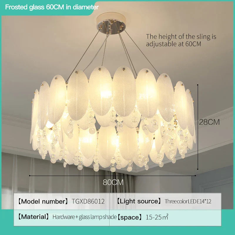Cream Wind LED Chandelier for Master Bedroom, Living Room & Children's Room