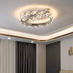 Crystal Ceiling Lamp: Modern Luxury Dimmable Lighting for Living Dining Bedroom