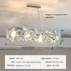 Crystal Chandelier Chrome Ceiling Pendant Light Fixture for Modern Luxury Living Home Décor