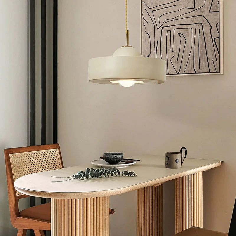 Modern Cream Pendant Light for Dining, Bedroom, Living Room