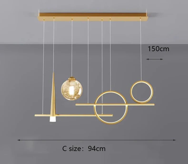 Modern LED Ceiling Lamp Chandelier for Bedroom and Dining Room