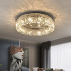 Crystal Gold LED Ring Ceiling Light - Modern Luxury Home Lighting