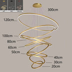 Nordic Home Stair Chandelier Living Room Pendant Light Dining Room Ceiling Light