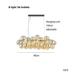 Modern Colour Bubble Chandelier for Living Room Bedroom Decor, Industrial Pendant Lighting