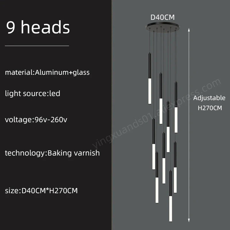 Minimalist Pendant Chandelier Ceiling Light for Living Room Stair Modern 2023