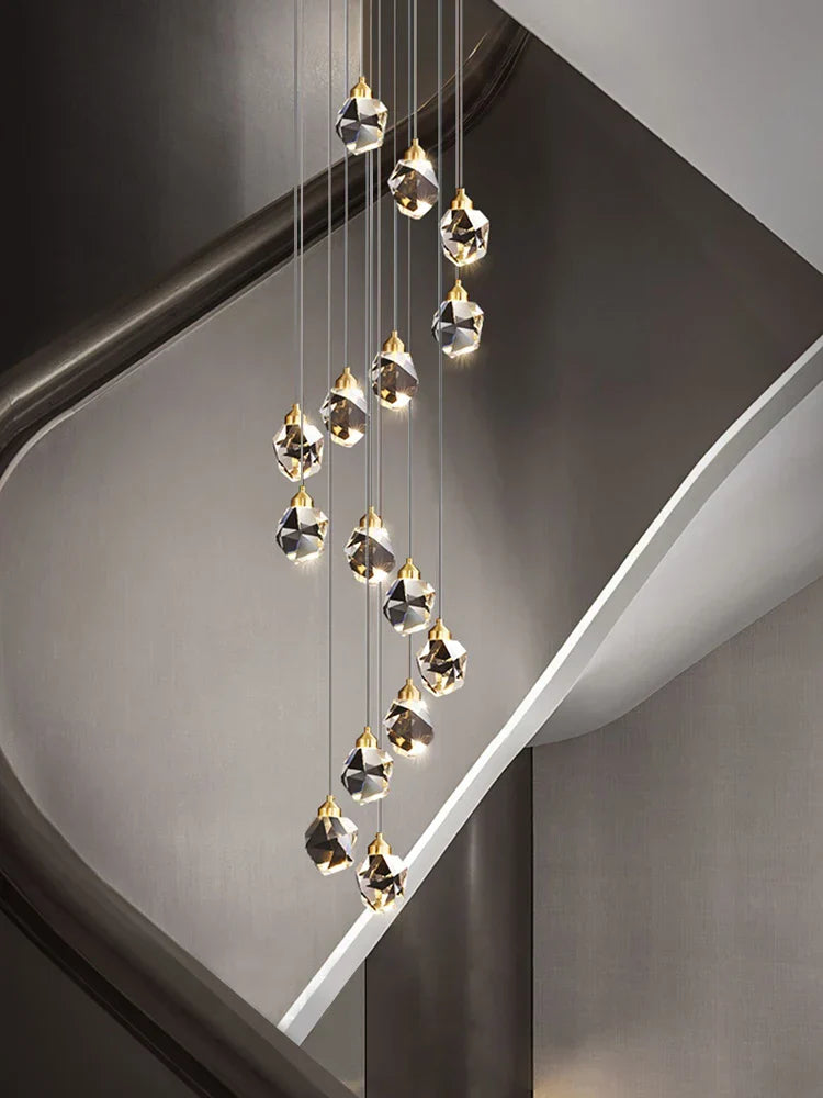 Nordic Crystal Chandelier | Living Room Villa Ceiling Light