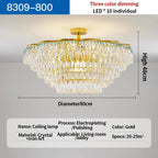 Crystal Light Chandelier | Post-Modern European Luxury for Living Room, Bedroom, Dining