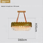 Crystal Ceiling Chandelier: Luxury Round LED Light for Living Room, Artistic Home Decor