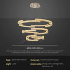 Circular Crystal Pendant Light Chandelier for Living Room