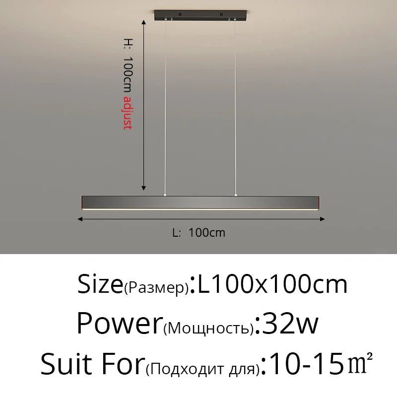 Nordic Minimalist LED Chandelier: Modern Aluminum Copper Pendant Lamp for Home Decor