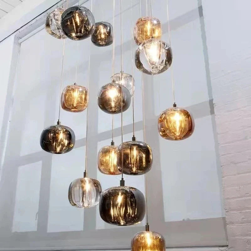 Crystal LED Chandelier: Modern Living Room Suspension Light for Home Decoration