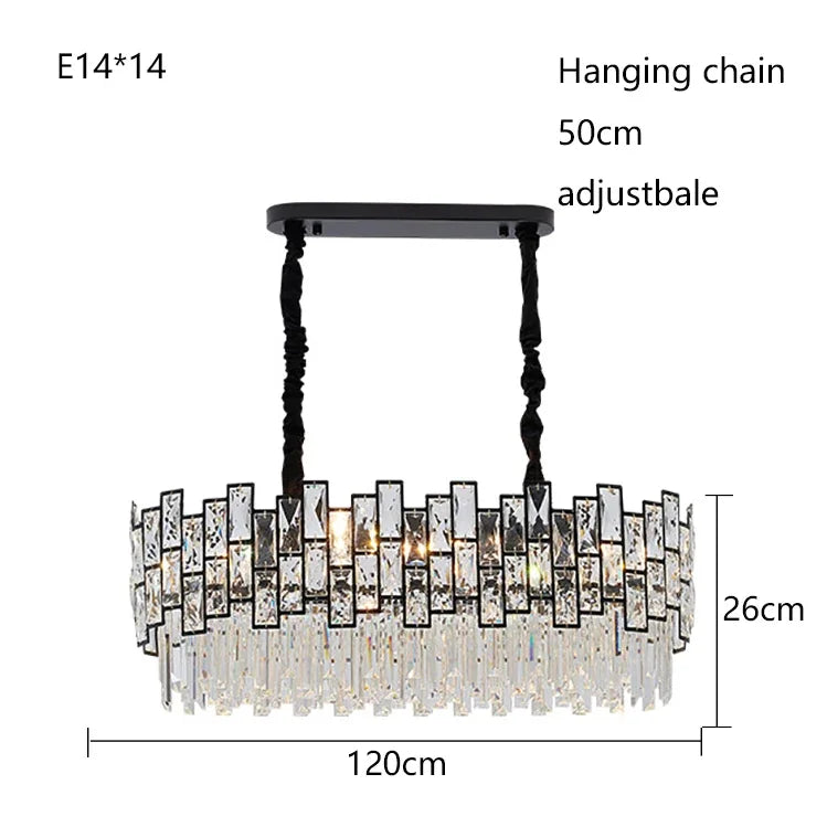 Modern Crystal Chandelier for High-End Living Room Decor Lighting