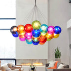 Glass Ball Bubble Chandelier: Nordic Modern Pendant Light for Living Room, Bedroom, Dining Table