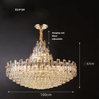 Modern Luxury Crystal Chandelier for Duplex Living Room, Dinning Decor Suspended Light