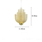 Meshmatics Birdcage Chandelier: Modern Dimmable Pendant Light in Golden & Silver